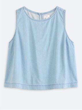 Market & Spruce Light Blue Sleeveless Denim Tank NWT
